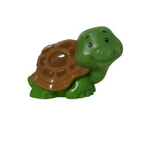 Fisher-Price Little People Turtle Figure Green & Brown Plastic Toy FHC48
